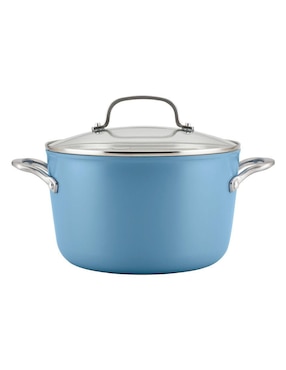 Batería de cocina Kitchen Aid de aluminio anodizado antiadherente sin PFOA 10 piezas