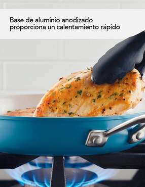 Batería de cocina Kitchen Aid de aluminio anodizado antiadherente sin PFOA 10 piezas