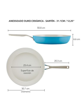 Sartén Kitchenaid Anodizado Duro de aluminio anodizado