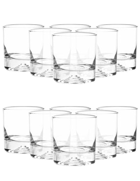 Set vasos Stovmex Malaga de vidrio con 12 piezas