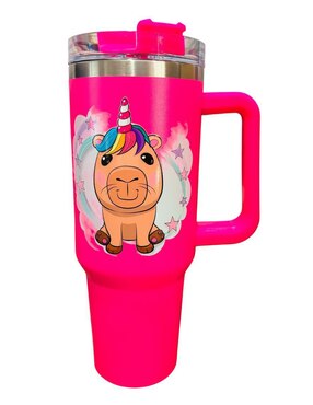 Termo Macarena Brand de acero inoxidable Capybara II con tapa push pull 1.2 l