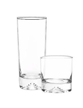 Set vasos Stovmex Malaga de vidrio con 12 piezas