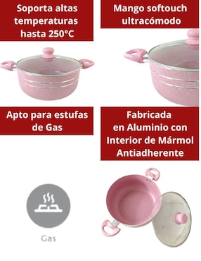 Batería de cocina Cooks Master de aluminio antiadherente minerales naturales 12 piezas