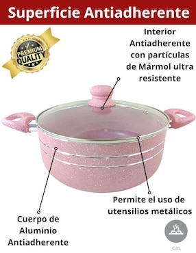 Batería de cocina Cooks Master de aluminio antiadherente minerales naturales 12 piezas