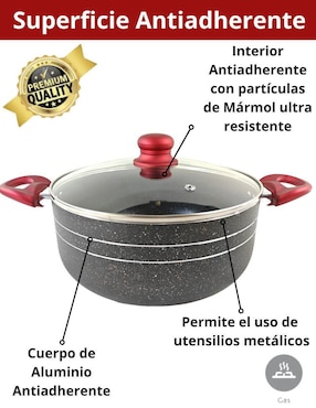 Batería de cocina Cooks Master de aluminio antiadherente minerales naturales 12 piezas