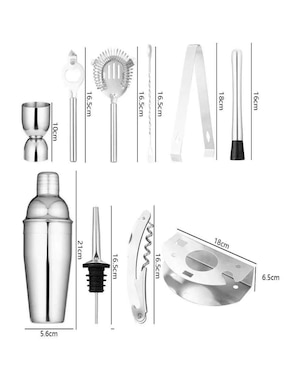 Set bar Op de acero inoxidable