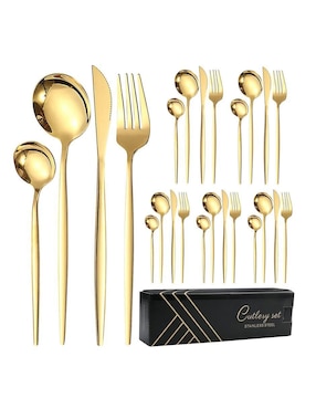 Set cubiertos Op de acero inoxidable 40 piezas