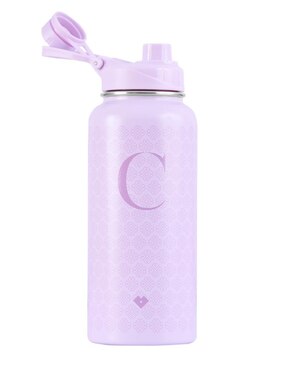 Termo Luckyly de acero inoxidable iniciales con tapa rosca 1 L