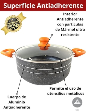 Batería de cocina Cooks Master de aluminio antiadherente minerales naturales 12 piezas