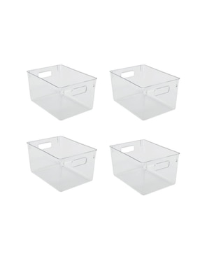 Set contenedores Styrka Basics de plástico 4 piezas