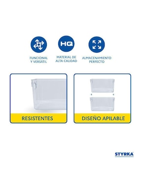 Set contenedores Styrka Basics de plástico 4 piezas