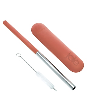 Set popote con limpiador  Joie de acero inoxidable con 4 piezas