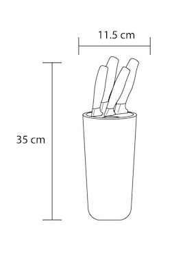 Set de cuchillos utilitario Crown Baccara dorne 7 piezas