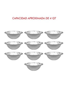 Set tazón Mindejal de acero inoxidable
