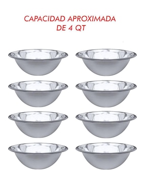 Set tazón Mindejal de acero inoxidable