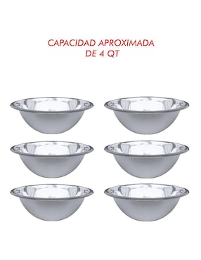Set tazón Mindejal de acero inoxidable