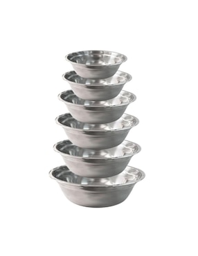 Set bowl Shorbull 6 piezas de acero inoxidable