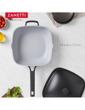 Sartén con tapa Zanetti de cerámica