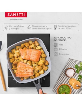 Sartén con tapa Zanetti de cerámica