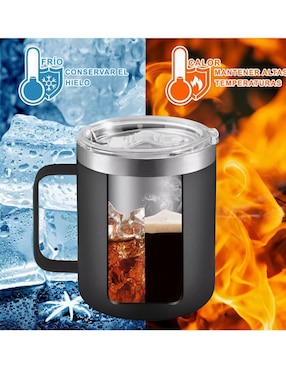 Termo Xtellar de acero inoxidable con tapa flip top 400 ml