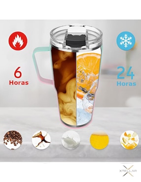 Termo Xtellar de acero inoxidable con tapa flip top 850 ml