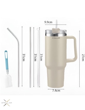 Termo Xtellar de acero inoxidable con tapa flip top 1.1 L