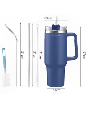 Termo Xtellar de acero inoxidable con tapa flip top 1.1 L
