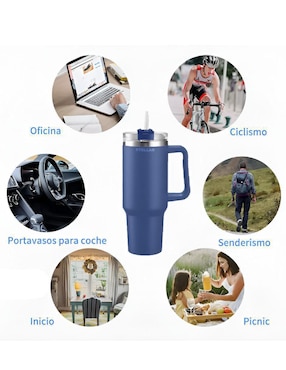 Termo Xtellar de acero inoxidable con tapa flip top 1.1 L