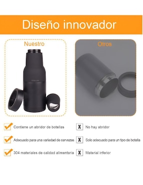 Termo Xtellar de acero inoxidable con tapa rosca 350 ml