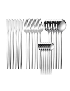 Set cubiertos Myrva de acero inoxidable 24 piezas