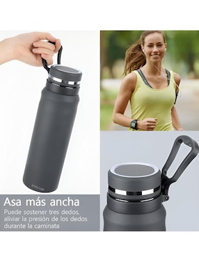 Termo Xtellar de acero inoxidable con tapa rosca 1 L