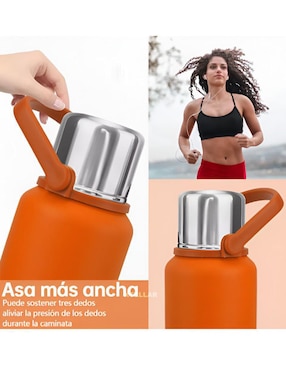Termo Xtellar de acero inoxidable con tapa rosca 1 L