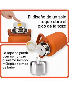 Termo Xtellar de acero inoxidable con tapa rosca 1 L