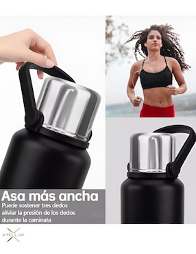 Termo Xtellar de acero inoxidable con tapa rosca 1 L