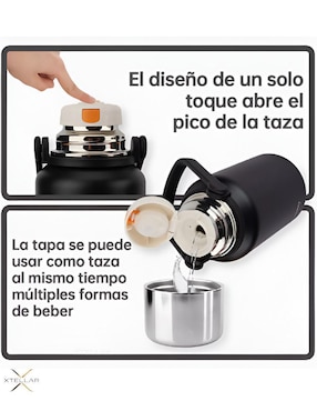 Termo Xtellar de acero inoxidable con tapa rosca 1 L