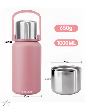 Termo Xtellar de acero inoxidable con tapa rosca 1 L