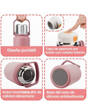 Termo Xtellar de acero inoxidable con tapa rosca 1 L