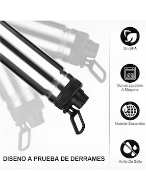 Termo Xtellar de acero inoxidable con tapa rosca 750 ml