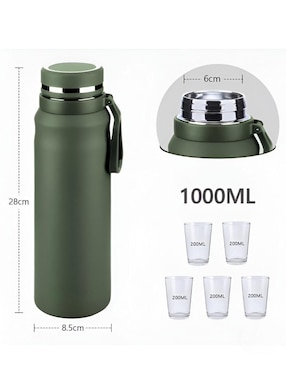Termo Xtellar de acero inoxidable con tapa rosca 1 L