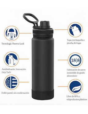 Termo Xtellar de acero inoxidable con tapa rosca 750 ml