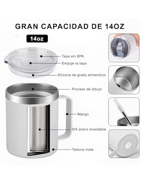 Termo Xtellar de acero inoxidable con tapa flip top 400 ml