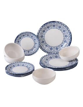 Vajilla cerrada Santa Anita castilla de porcelana para 4 personas