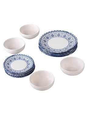 Vajilla cerrada Santa Anita castilla de porcelana para 4 personas