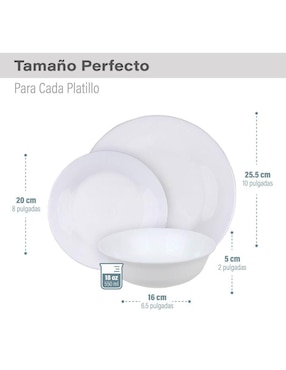 Vajilla cerrada Magma Life de vidrio para 6 personas