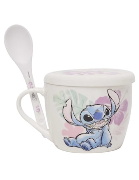 Taza con tapa Regalos Siglo XXI Stitch 3 piezas