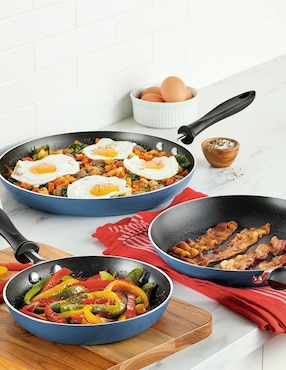 Set de sartenes Farberware de aluminio 3 piezas