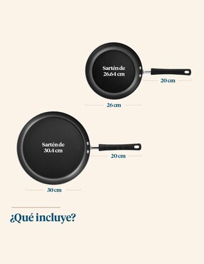 Set de sartenes Farberware Easy Clean de aluminio 2 piezas