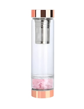 Termo infusor Xtellar de vidrio con tapa rosca 450 ml