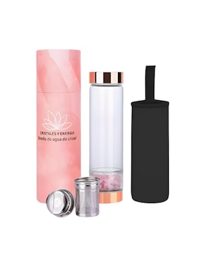 Termo infusor Xtellar de vidrio con tapa rosca 450 ml