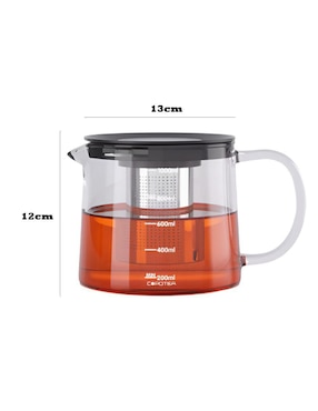 Tetera y taza Xtellar de vidrio